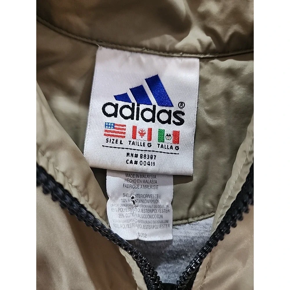 Vintage Adidas Wind Breaker Track Full‎ Zip Lined Jacket Size Large L